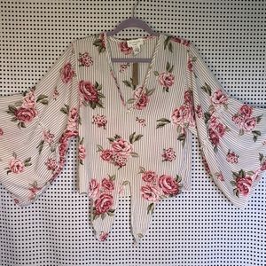 Lavender Field v-neck Blouse